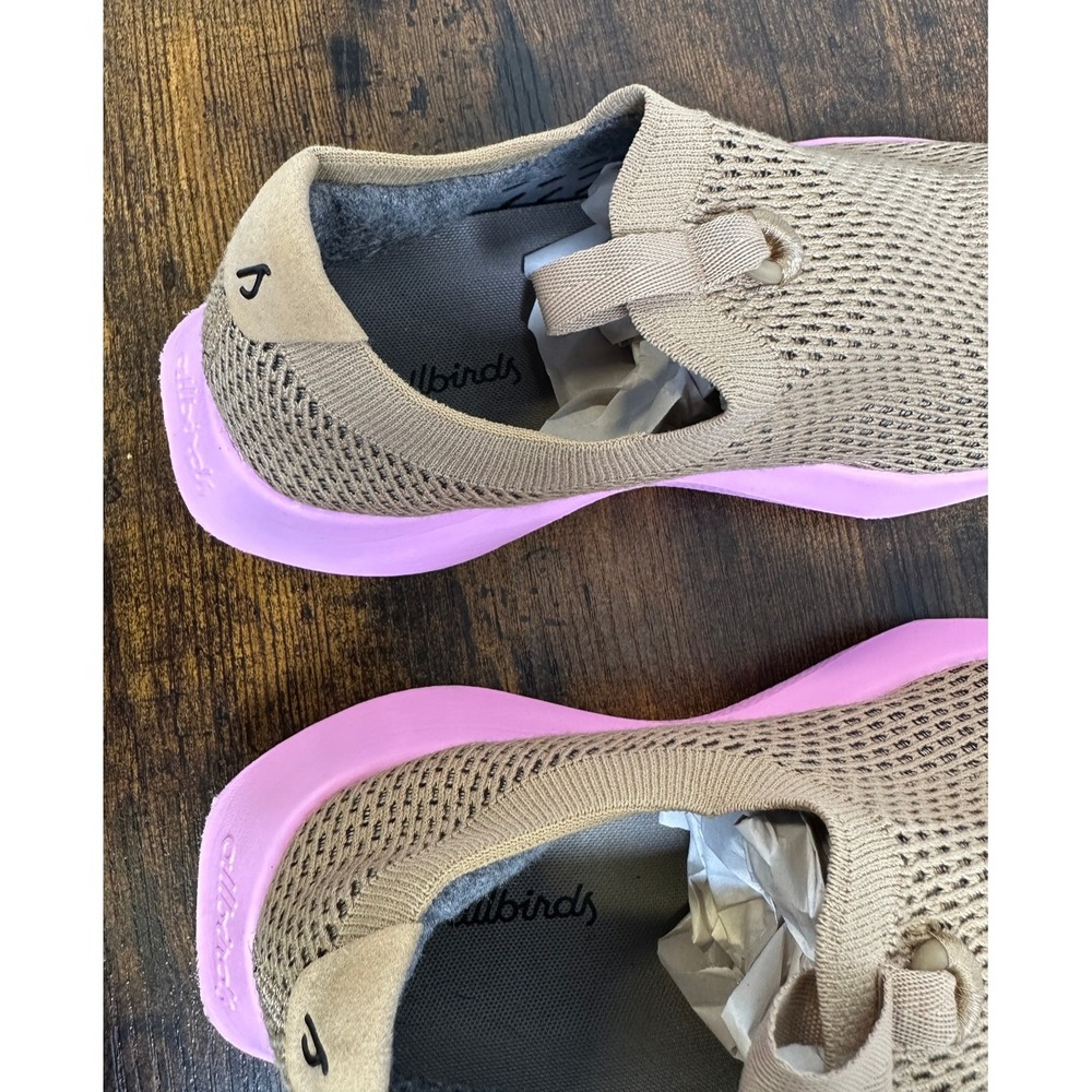 AllBirds Tree Dasher Relay Slip On Knit Sneakers Tan Pink Shoes Size 8.5 W8.5 - Picture 9 of 13